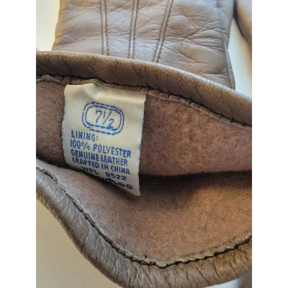 Fownes Leather Gloves 7.5 Brown Tan